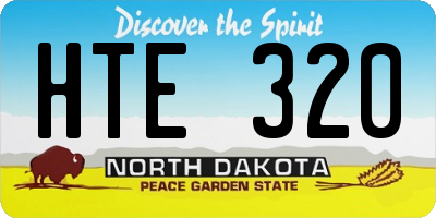 ND license plate HTE320