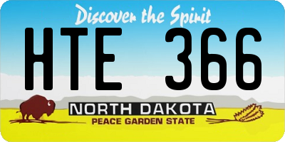 ND license plate HTE366
