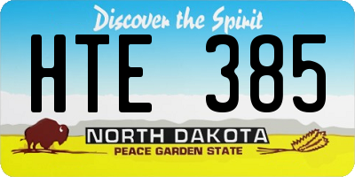 ND license plate HTE385