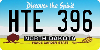 ND license plate HTE396