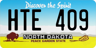 ND license plate HTE409