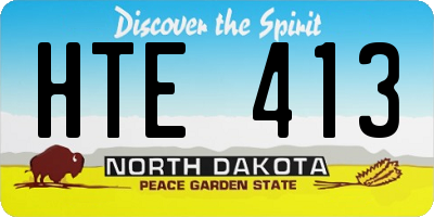 ND license plate HTE413