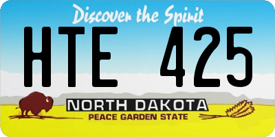 ND license plate HTE425