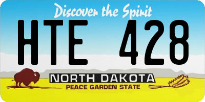 ND license plate HTE428