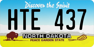 ND license plate HTE437