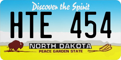 ND license plate HTE454
