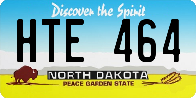 ND license plate HTE464