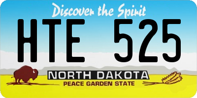ND license plate HTE525