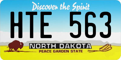 ND license plate HTE563