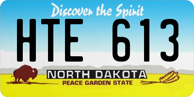 ND license plate HTE613