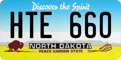 ND license plate HTE660