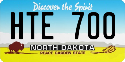 ND license plate HTE700
