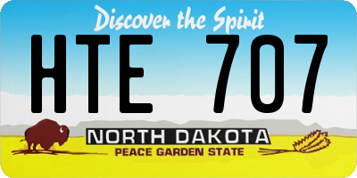 ND license plate HTE707