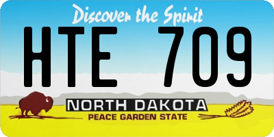 ND license plate HTE709