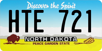 ND license plate HTE721