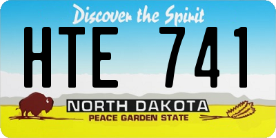 ND license plate HTE741