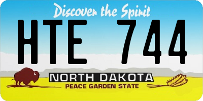 ND license plate HTE744