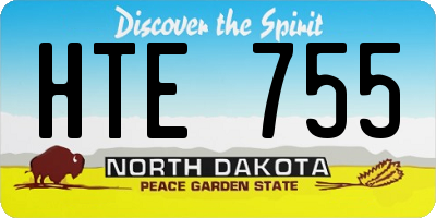 ND license plate HTE755
