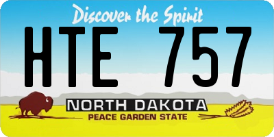ND license plate HTE757