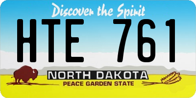 ND license plate HTE761