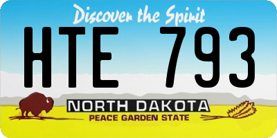 ND license plate HTE793