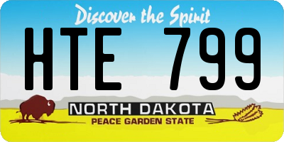 ND license plate HTE799
