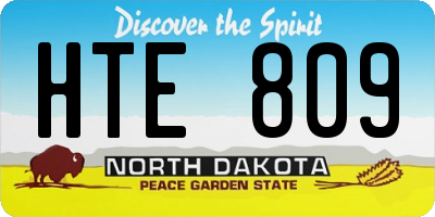 ND license plate HTE809