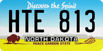 ND license plate HTE813
