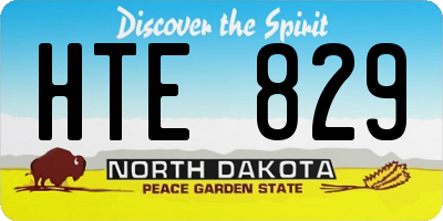 ND license plate HTE829