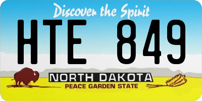 ND license plate HTE849