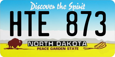 ND license plate HTE873