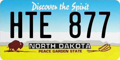 ND license plate HTE877