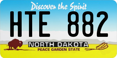 ND license plate HTE882