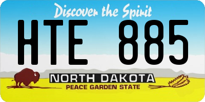 ND license plate HTE885