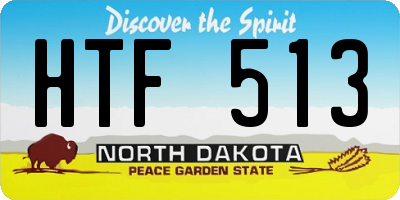 ND license plate HTF513