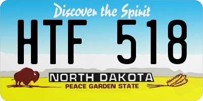 ND license plate HTF518