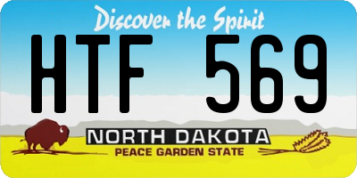 ND license plate HTF569