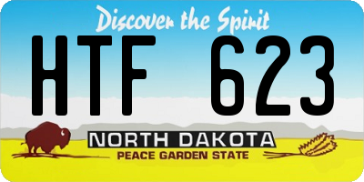 ND license plate HTF623