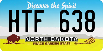 ND license plate HTF638