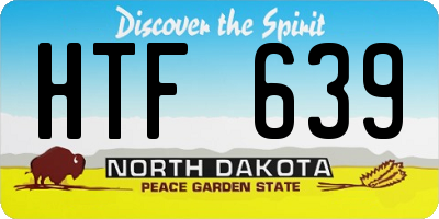 ND license plate HTF639