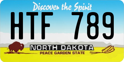 ND license plate HTF789