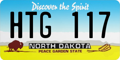 ND license plate HTG117