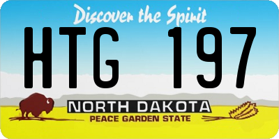 ND license plate HTG197