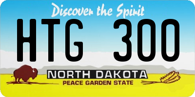 ND license plate HTG300