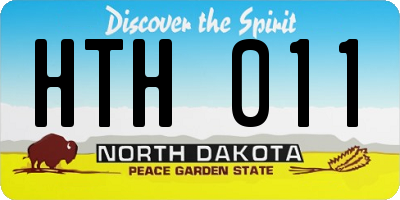 ND license plate HTH011