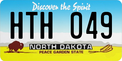 ND license plate HTH049