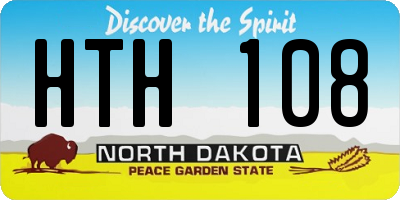 ND license plate HTH108
