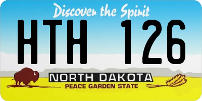 ND license plate HTH126