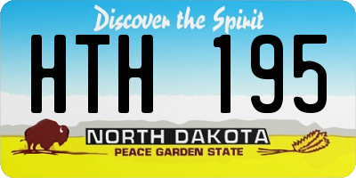 ND license plate HTH195
