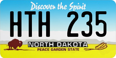 ND license plate HTH235